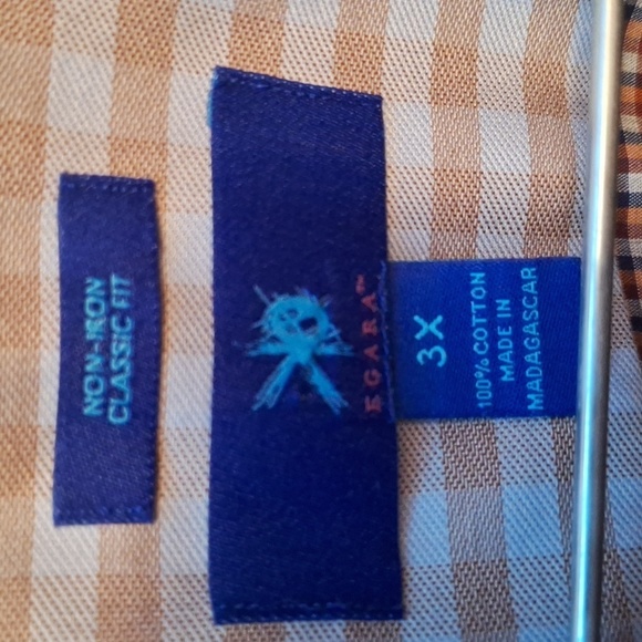 F mens Egara long sleeve button down shirt size 3X.  EUC - Picture 2 of 3